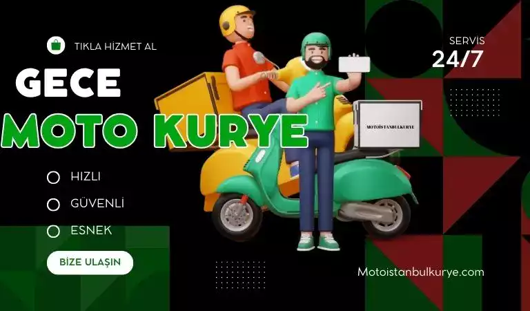 Gece motoru ile kurye