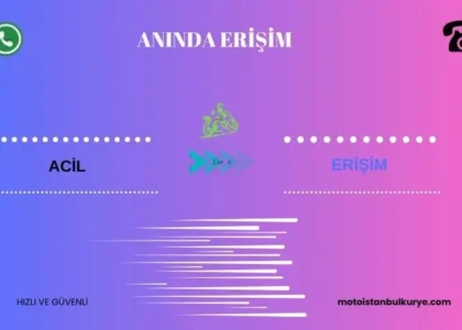 Acil motosikletli kuryelere ulaşmak