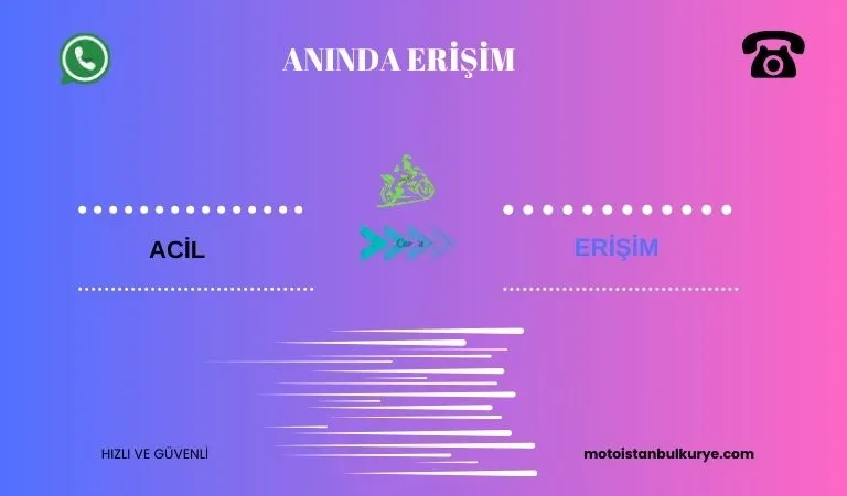 Acil motosikletli kuryelere ulaşmak